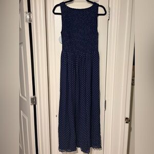 Hill House Cosima Dress Navy Polka Dot Dress